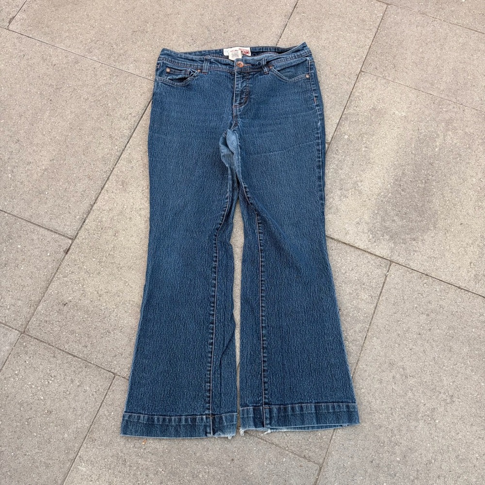 Faded Glory Stretch Flare Classic Jeans Rinse Blue Petite 10 FGL07421P